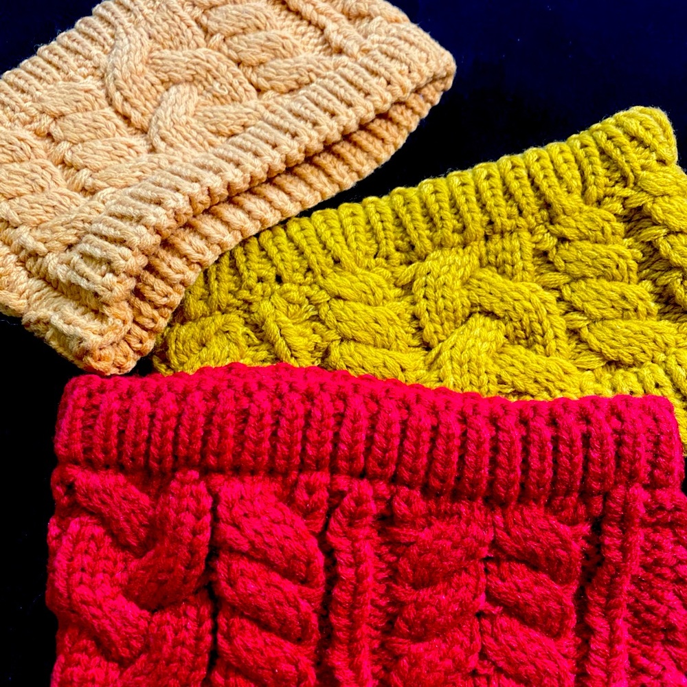 Cable knit women’s winter headband